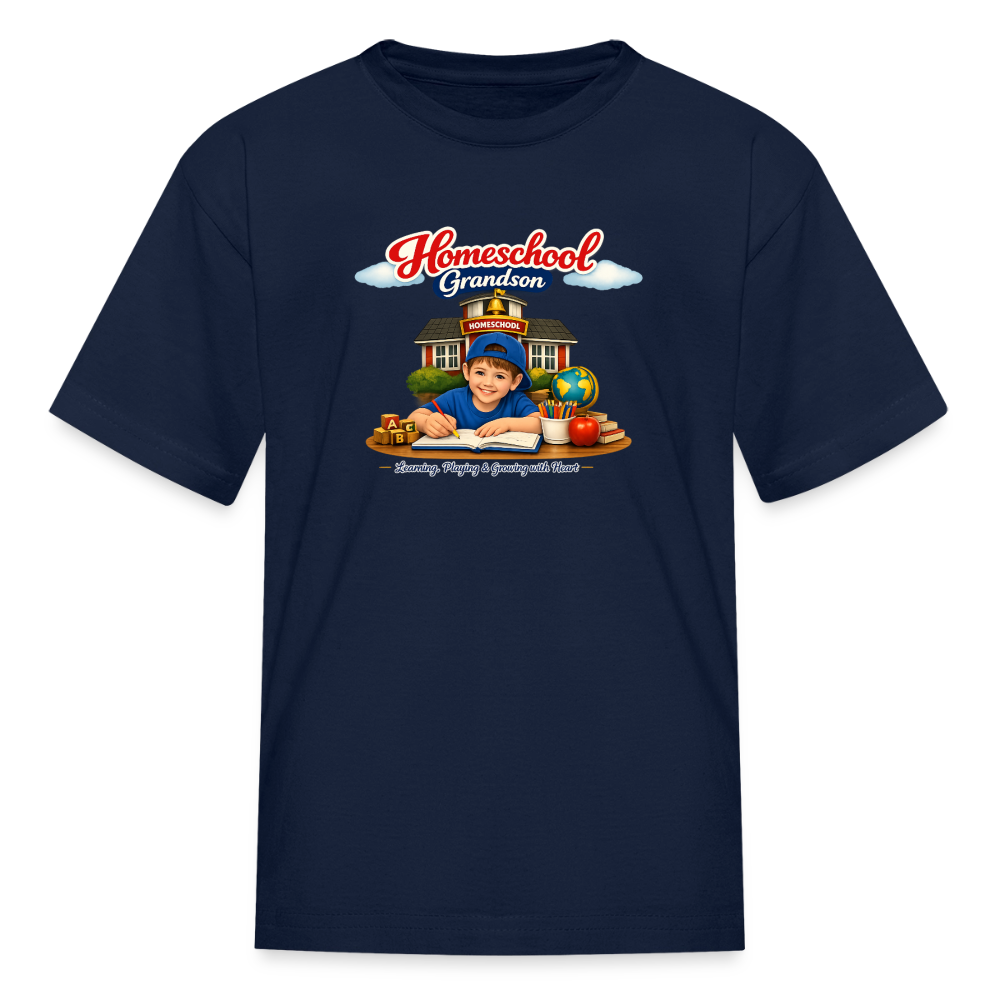 Homeschool Grandson | Boys' T-Shirt - navy