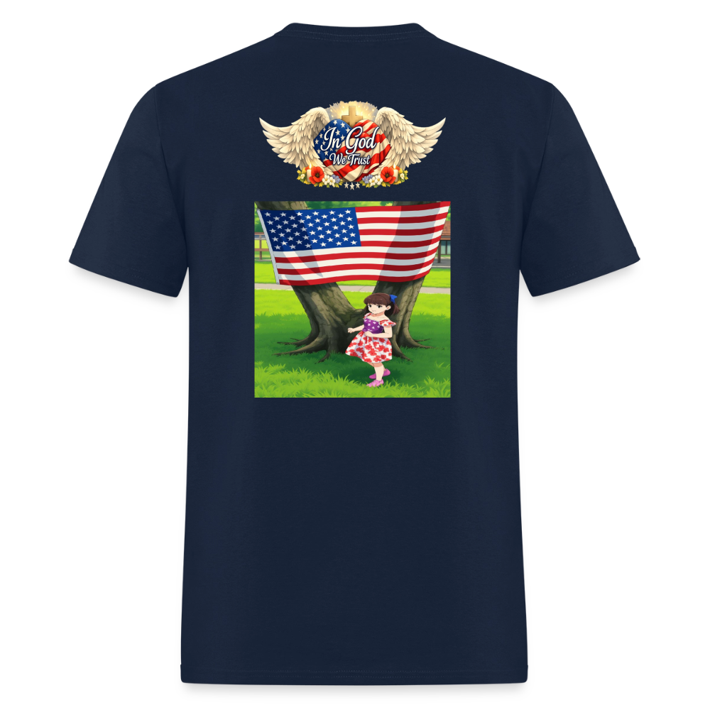 Memorial Day — "Your Sacrifice is Never Forgotten" T-Shirt | Men's T-Shirt | GILDAN 5000 - navy