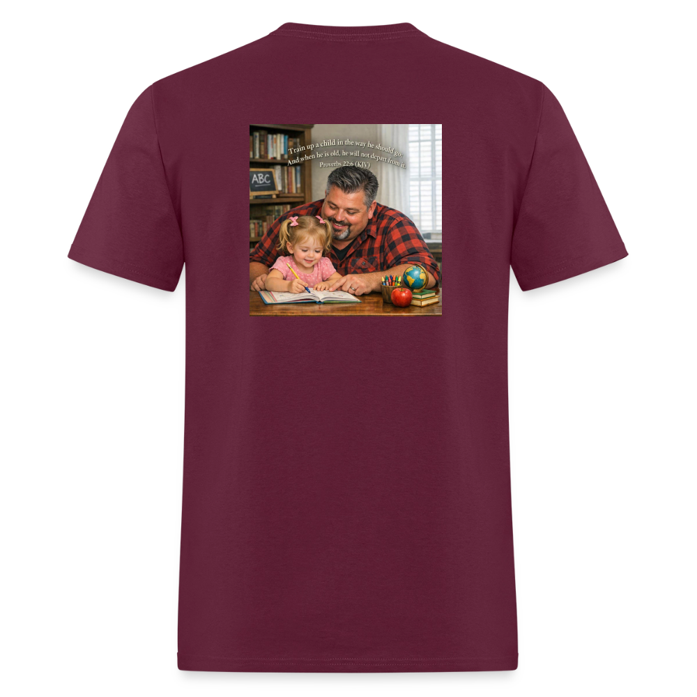 Homeschool Pawpaw | Men's T-Shirt | GILDAN 5000 - burgundy