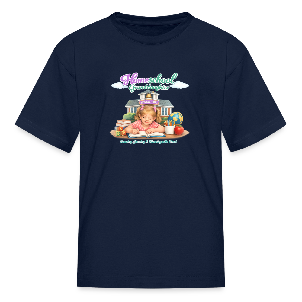 Homeschool Granddaughter | Girls' T-Shirt - navy