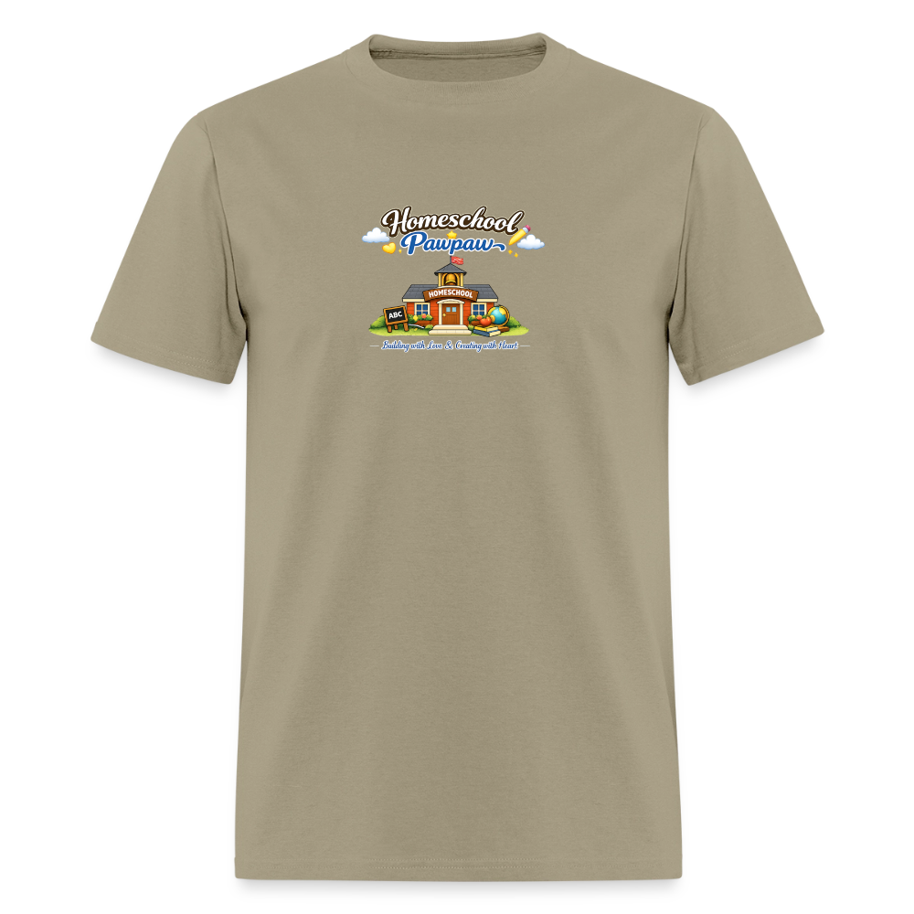 Homeschool Pawpaw | Men's T-Shirt | GILDAN 5000 - khaki