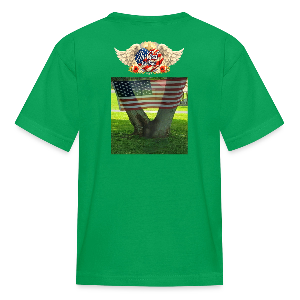 Memorial Day — "Your Sacrifice is Never Forgotten" | Kids' T-Shirt — Classic Edition - kelly green
