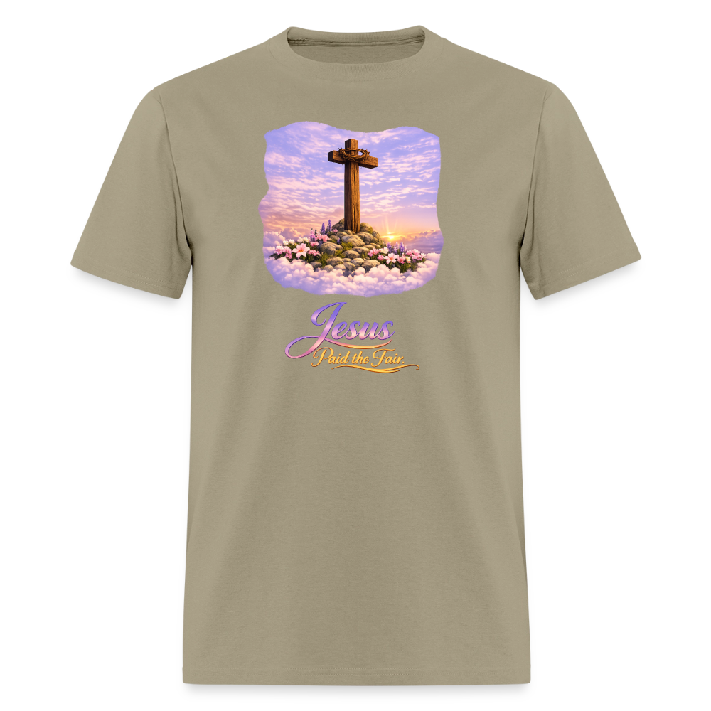 Jesus Paid the Fair | Men's T-Shirt | GILDAN 5000 - khaki
