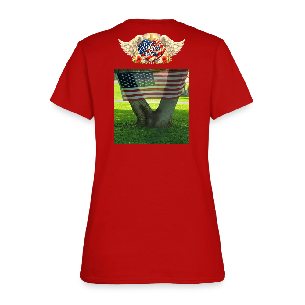 Memorial Day — "Your Sacrifice is Never Forgotten" | Women's T-Shirt — Classic Edition - red
