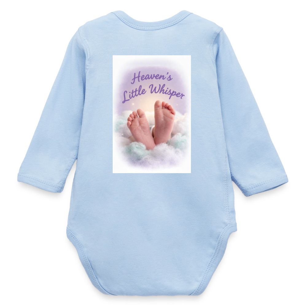 Fresh From Heaven | Long Sleeve Baby Bodysuit - light blue