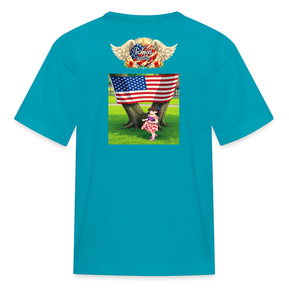Memorial Day — "Your Sacrifice is Never Forgotten" Kid's | T-Shirt - turquoise