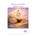 The Grave Could Not Hold Our Lord | Faith Wall Art Poster - white
