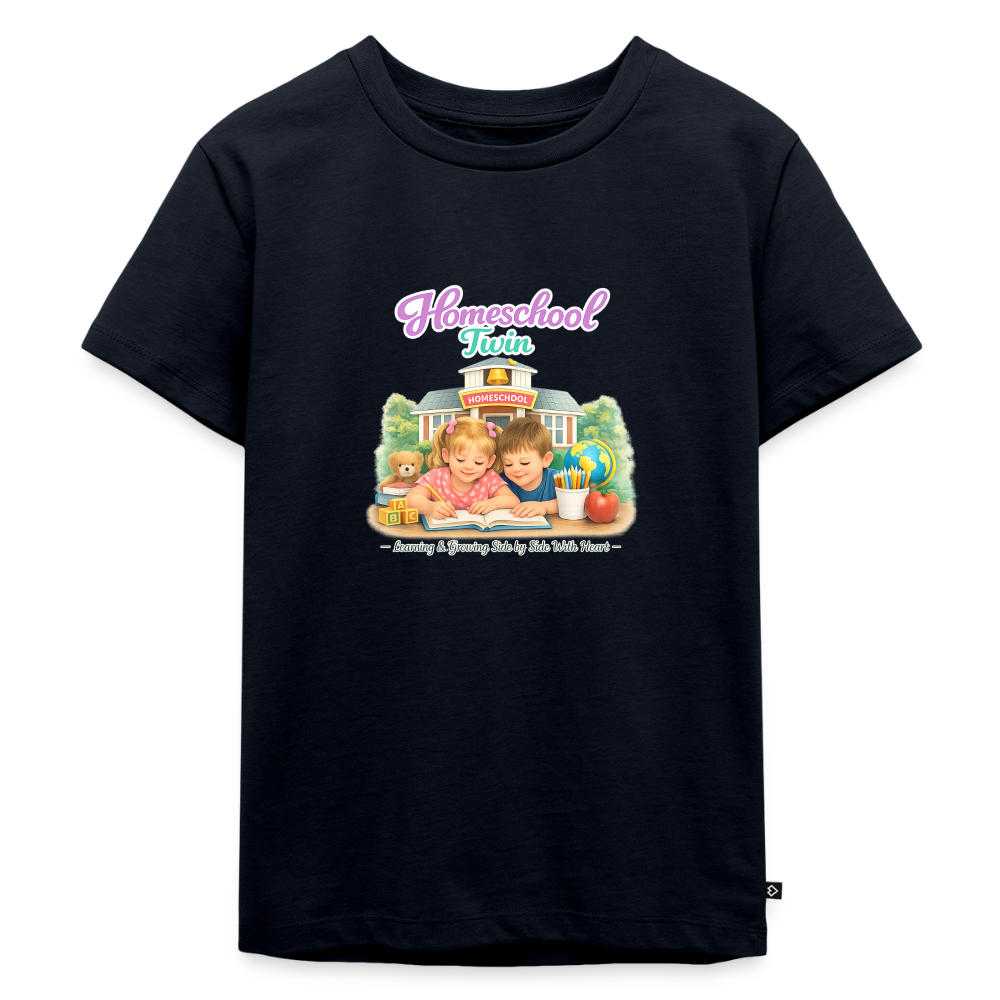 Homeschool Twin Boy — Kids' T-Shirt / Toddler Premium T-Shirt - navy