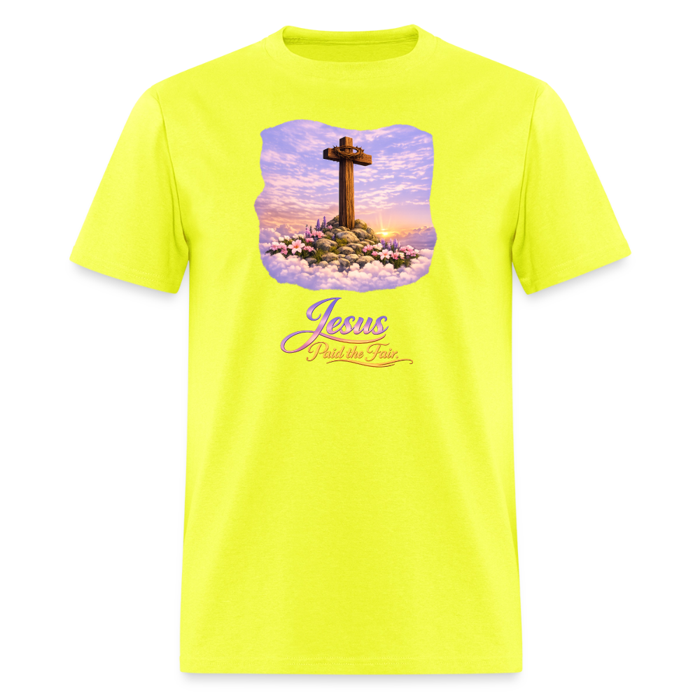 Jesus Paid the Fair | Men's T-Shirt | GILDAN 5000 - safety green