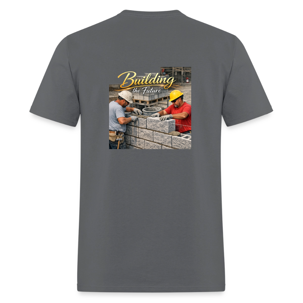 "Building the Future" | Masonry & Bricklayer Men's T-Shirt - charcoal