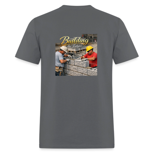 "Building the Future" | Masonry & Bricklayer Men's T-Shirt - charcoal