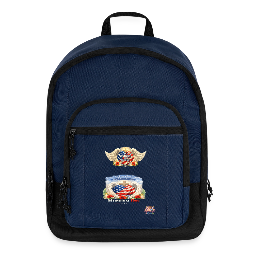 Memorial Day - In God We Trust | Patriotic Backpack - navy