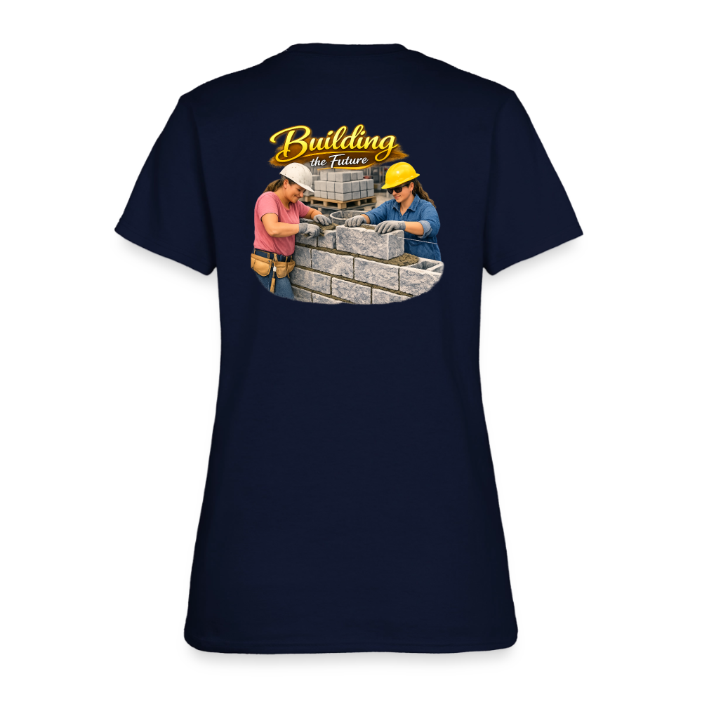 "Building the Future" | Masonry & Bricklayer Women's T-Shirt - navy