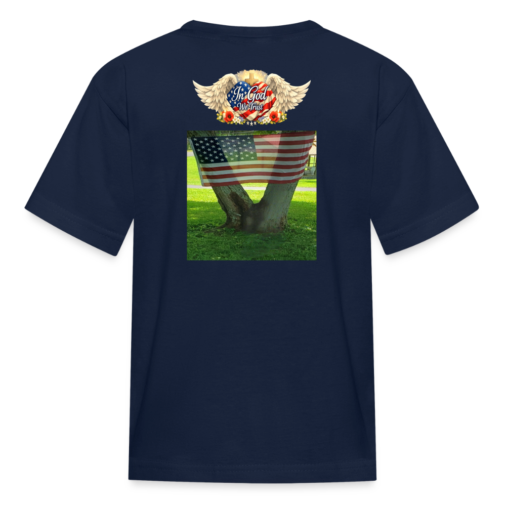 Memorial Day — "Your Sacrifice is Never Forgotten" | Kids' T-Shirt — Classic Edition - navy