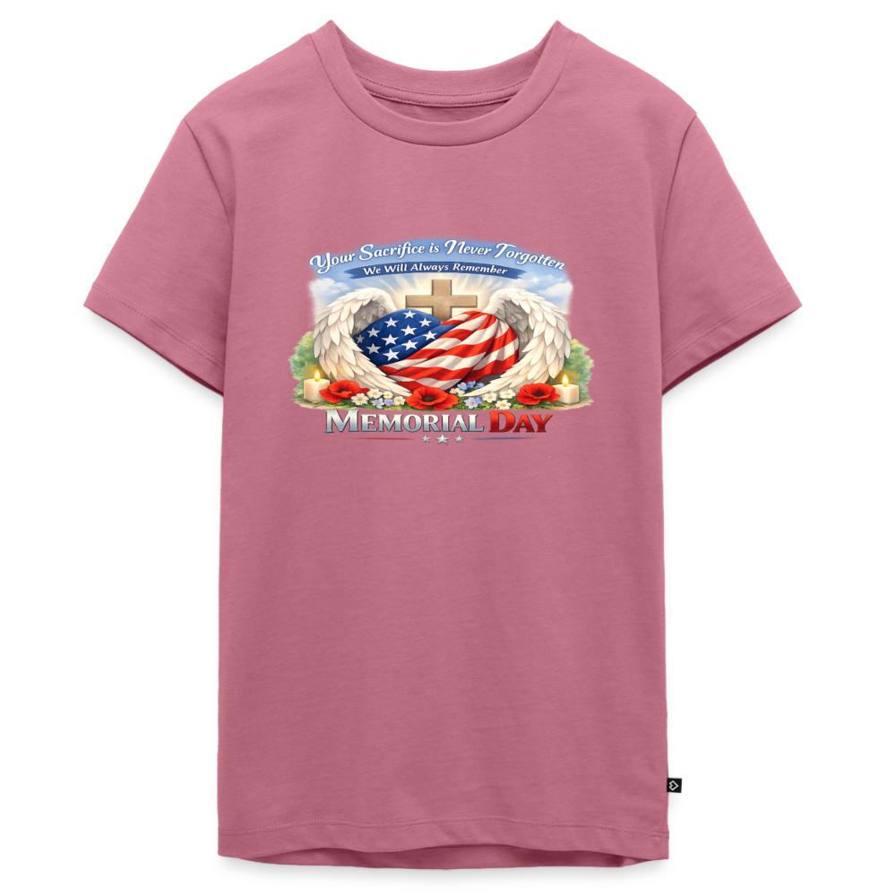 Memorial Day — "Your Sacrifice is Never Forgotten" | Kids' Premium T-Shirt - mauve