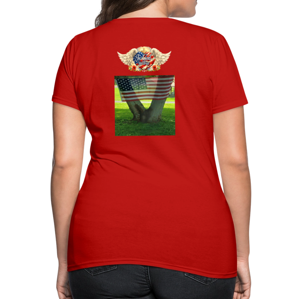 Memorial Day — "Your Sacrifice is Never Forgotten" | Women's T-Shirt — Classic Edition - red