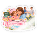 Mawmaw's Care Designs | 4x4 Sticker - transparent glossy