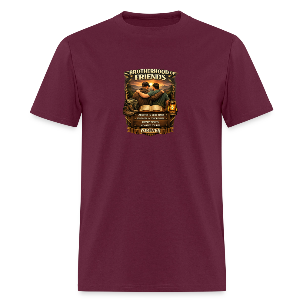 "Brotherhood of Friends" | Men's T-Shirt | GILDAN 5000 - burgundy