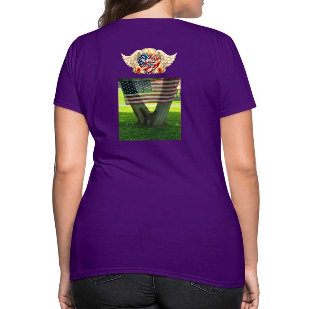 Memorial Day — "Your Sacrifice is Never Forgotten" | Women's T-Shirt — Classic Edition - purple
