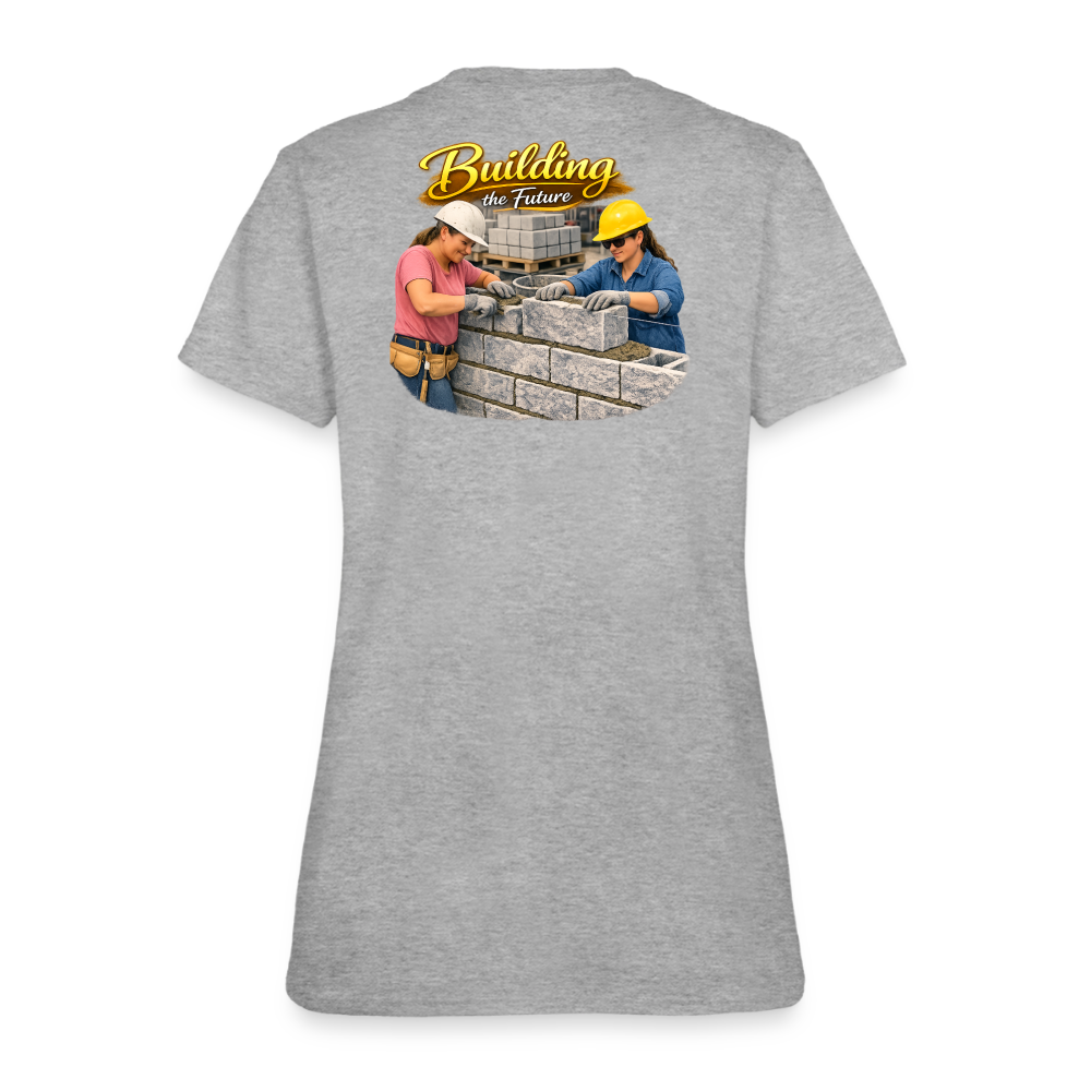 "Building the Future" | Masonry & Bricklayer Women's T-Shirt - heather gray