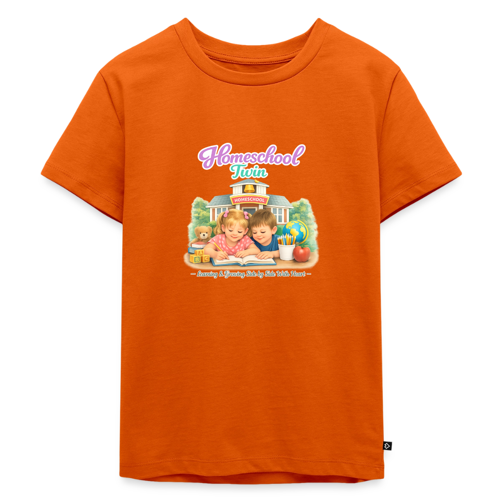 Homeschool Twin Girl — Kids' T-Shirt / Toddler Premium T-Shirt - orange 