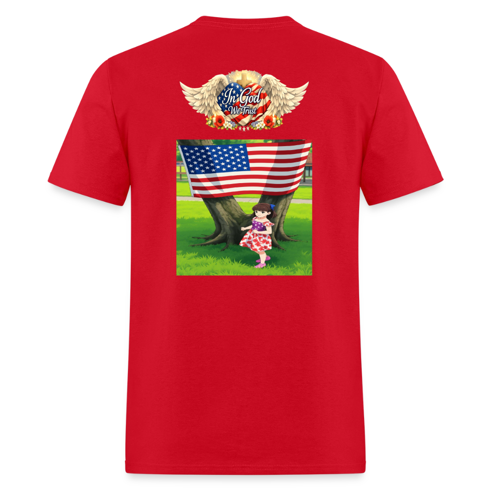 Memorial Day — "Your Sacrifice is Never Forgotten" T-Shirt | Men's T-Shirt | GILDAN 5000 - red