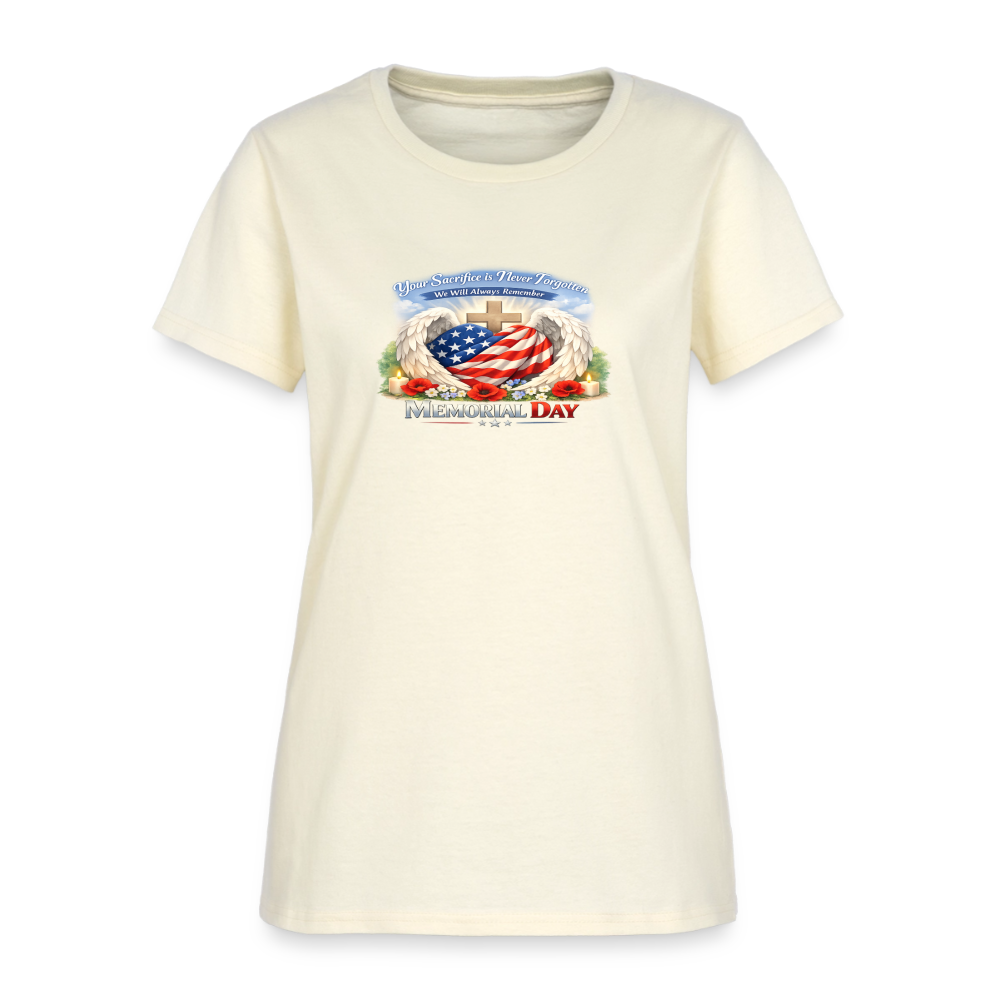 Memorial Day - Your Sacrifice is Never Forgotten | Women's T-Shirt - Classic Edition - off white
