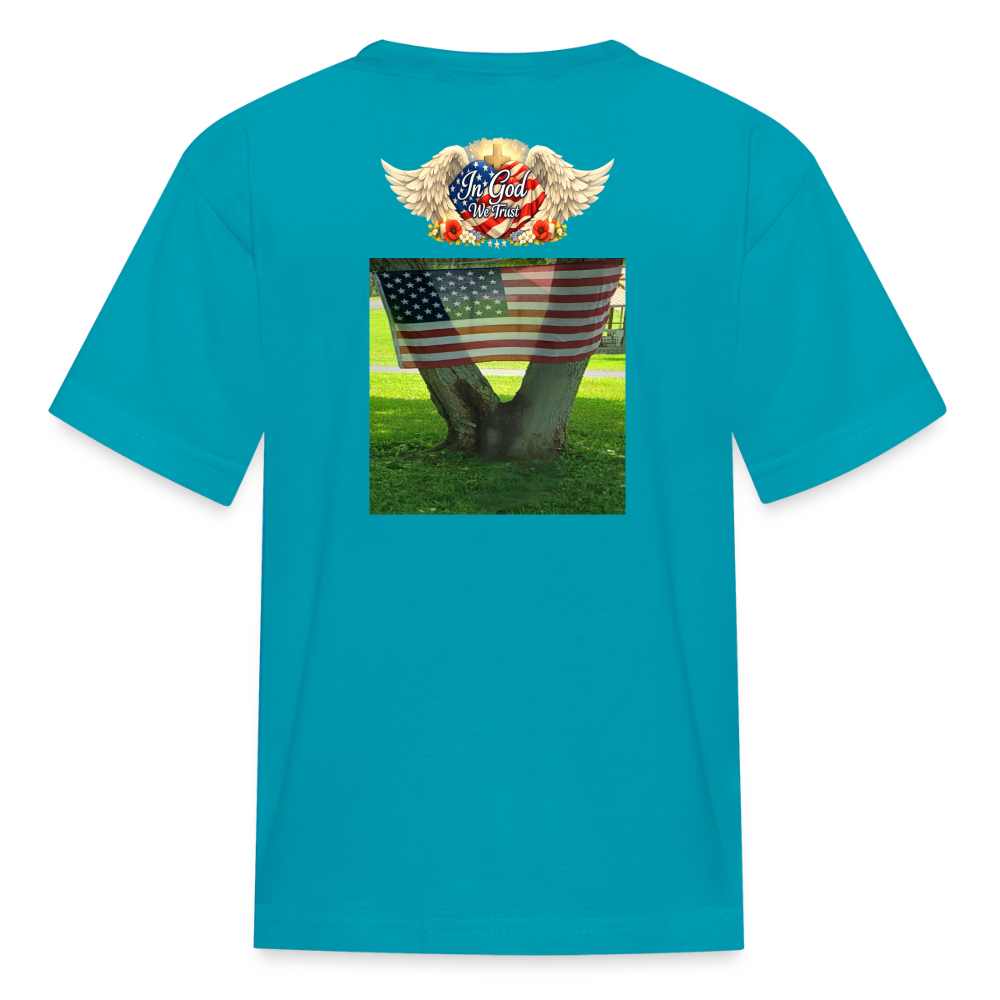 Memorial Day — "Your Sacrifice is Never Forgotten" | Kids' T-Shirt — Classic Edition - turquoise