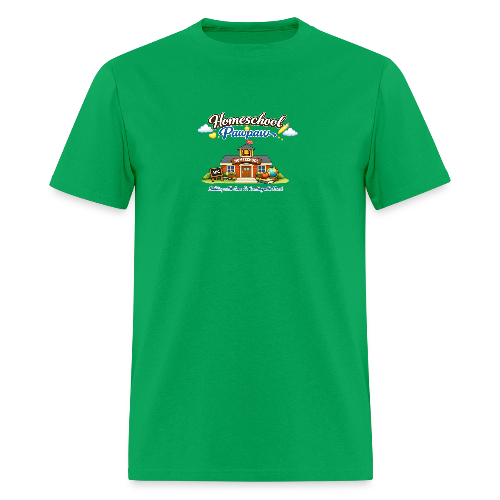 Homeschool Pawpaw | Men's T-Shirt | GILDAN 5000 - bright green