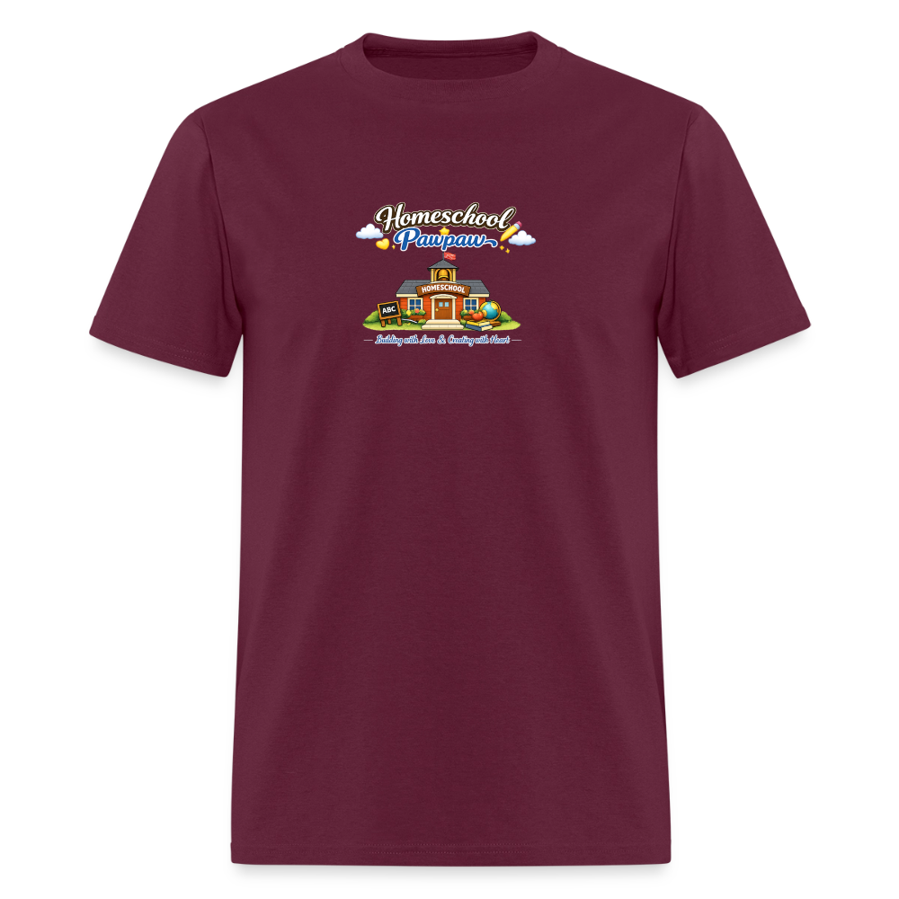 Homeschool Pawpaw | Men's T-Shirt | GILDAN 5000 - burgundy