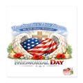 Memorial Day: Your Sacrifice is Never Forgotten - We Will Always Remember | Poster 8x8 - white