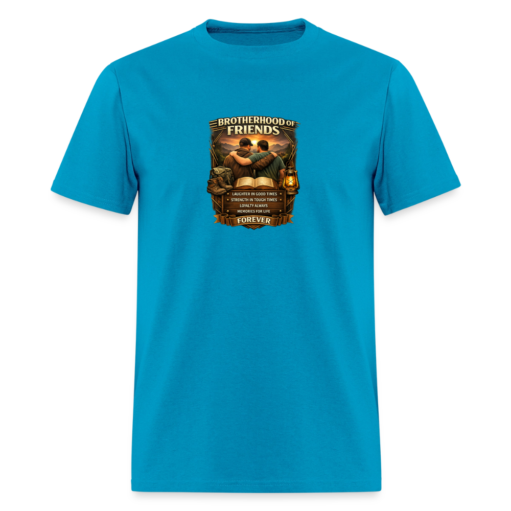 "Brotherhood of Friends" | Men's T-Shirt | GILDAN 5000 - turquoise