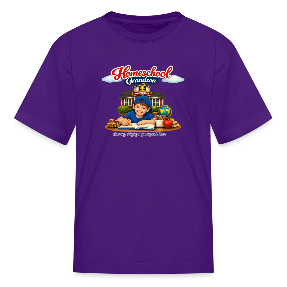 Homeschool Grandson | Boys' T-Shirt - purple