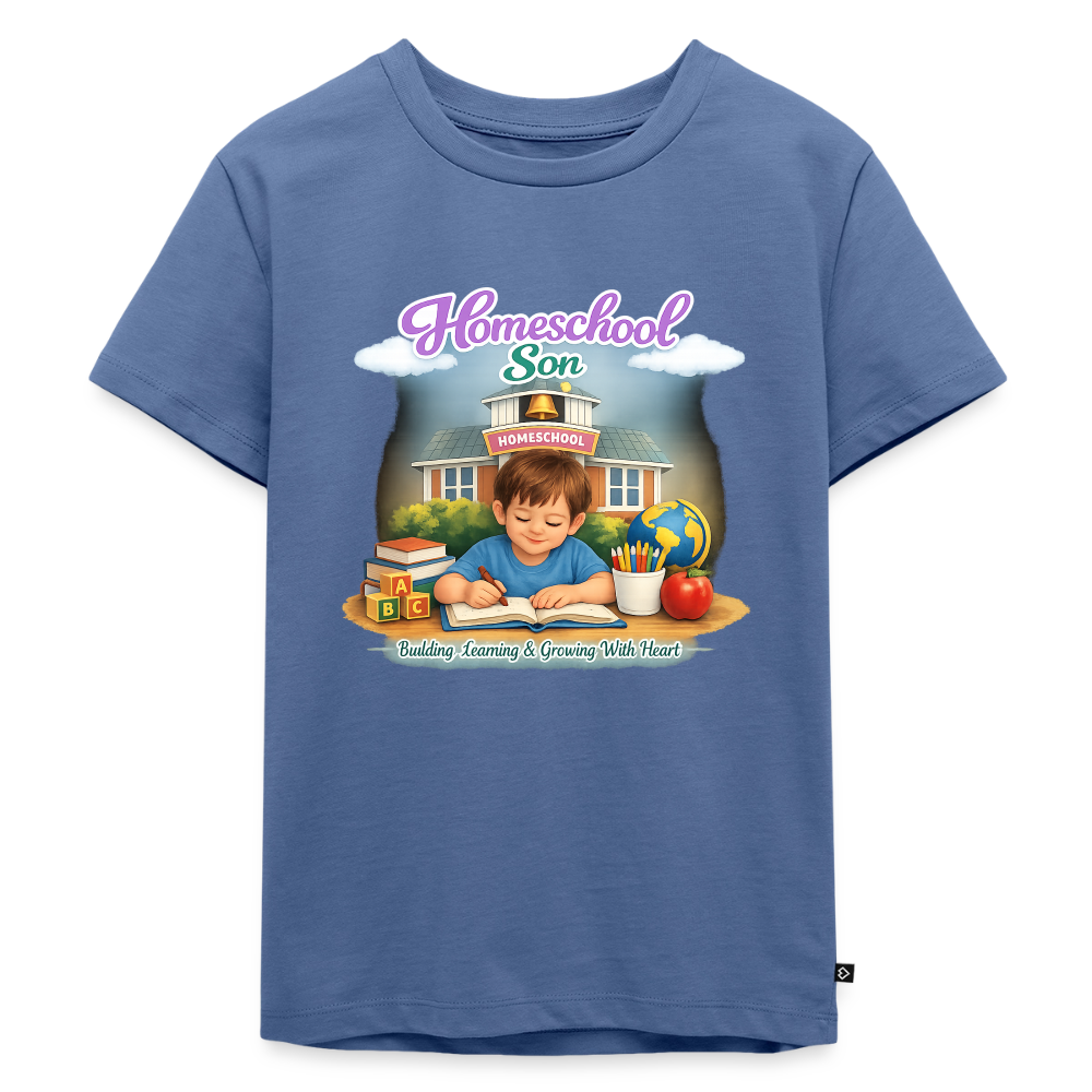 Homeschool Son | Boys' T-Shirt - stone blue 