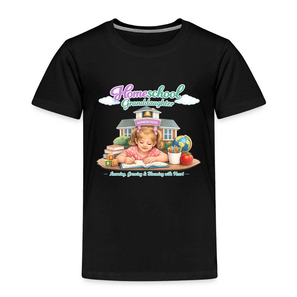 Homeschool Granddaughter | Girls' T-Shirt - black