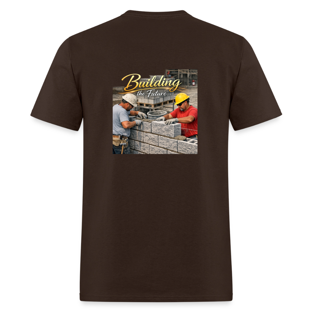 "Building the Future" | Masonry & Bricklayer Men's T-Shirt - brown