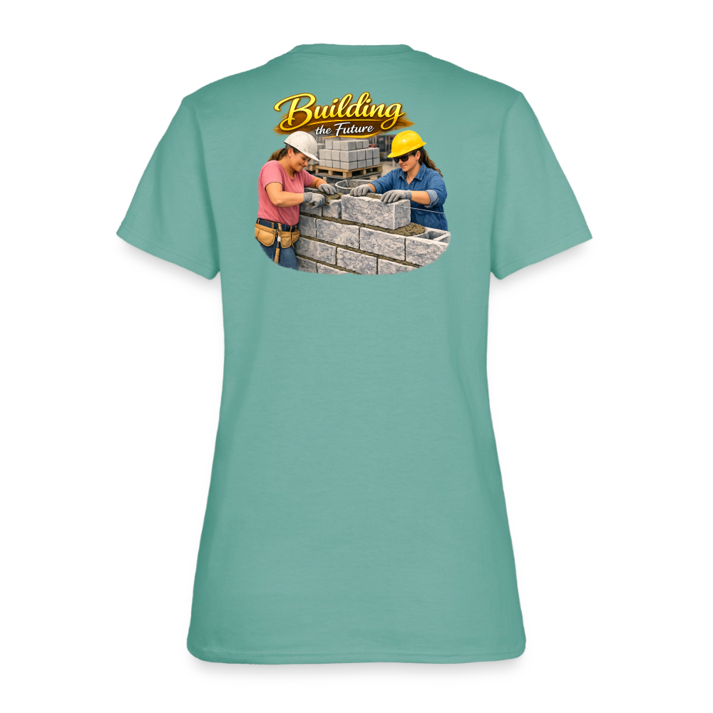 "Building the Future" | Masonry & Bricklayer Women's T-Shirt - aquatic