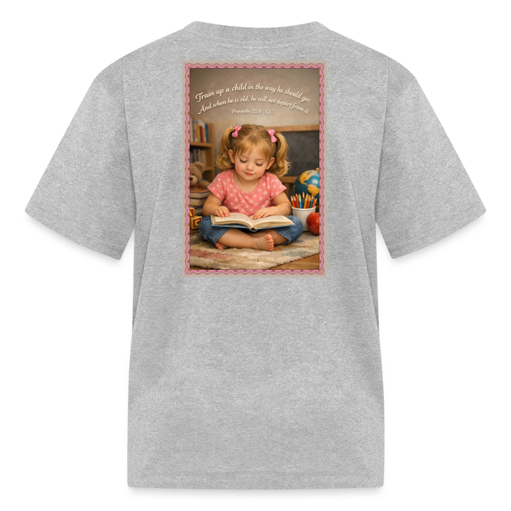 Homeschool Granddaughter | Girls' T-Shirt - heather gray