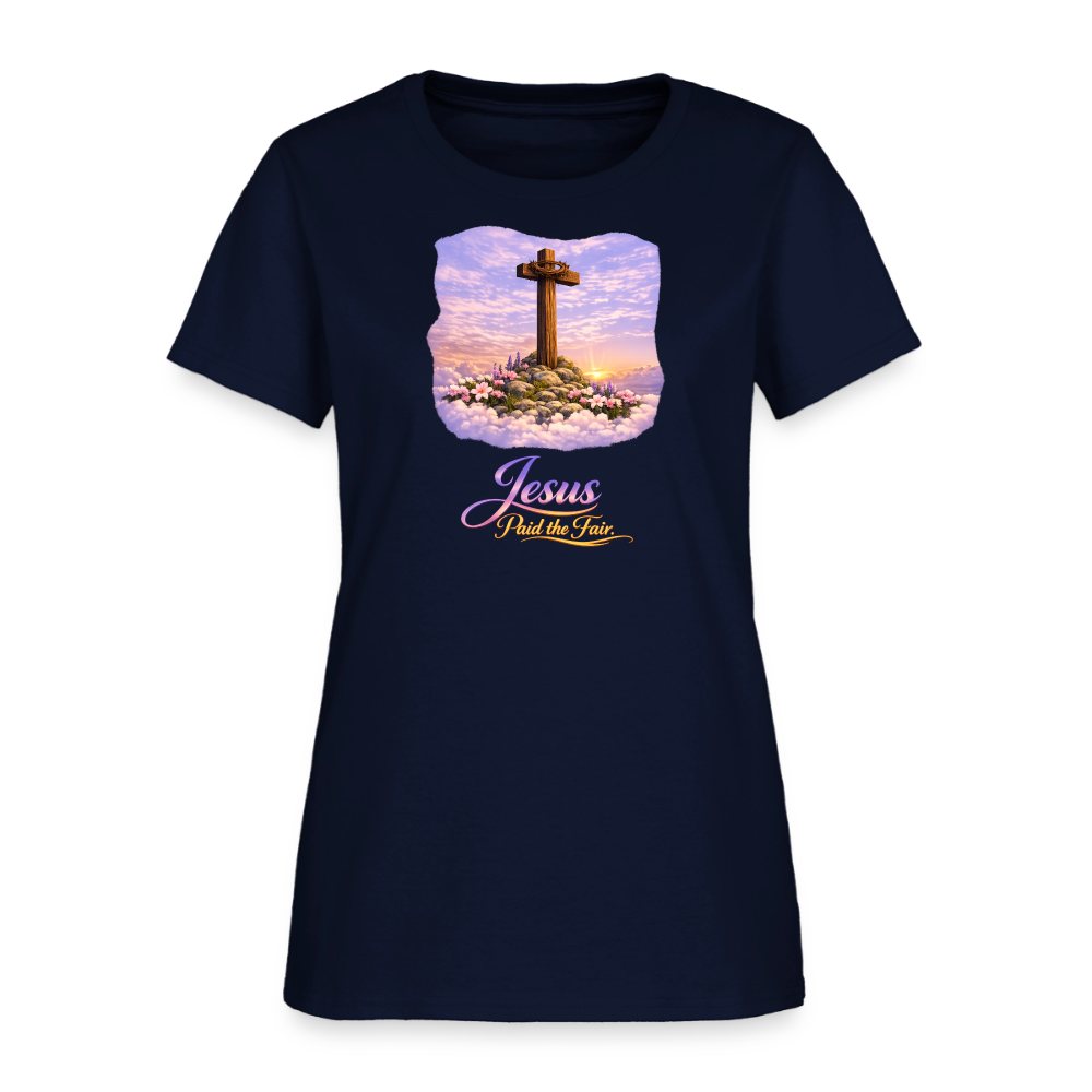 Jesus Paid the Fair. | Women's T-Shirt - navy
