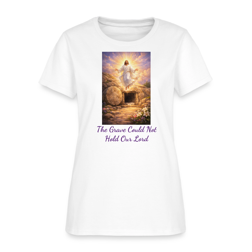 The Grave Could Not Hold Our Lord | Women's T-Shirt - white