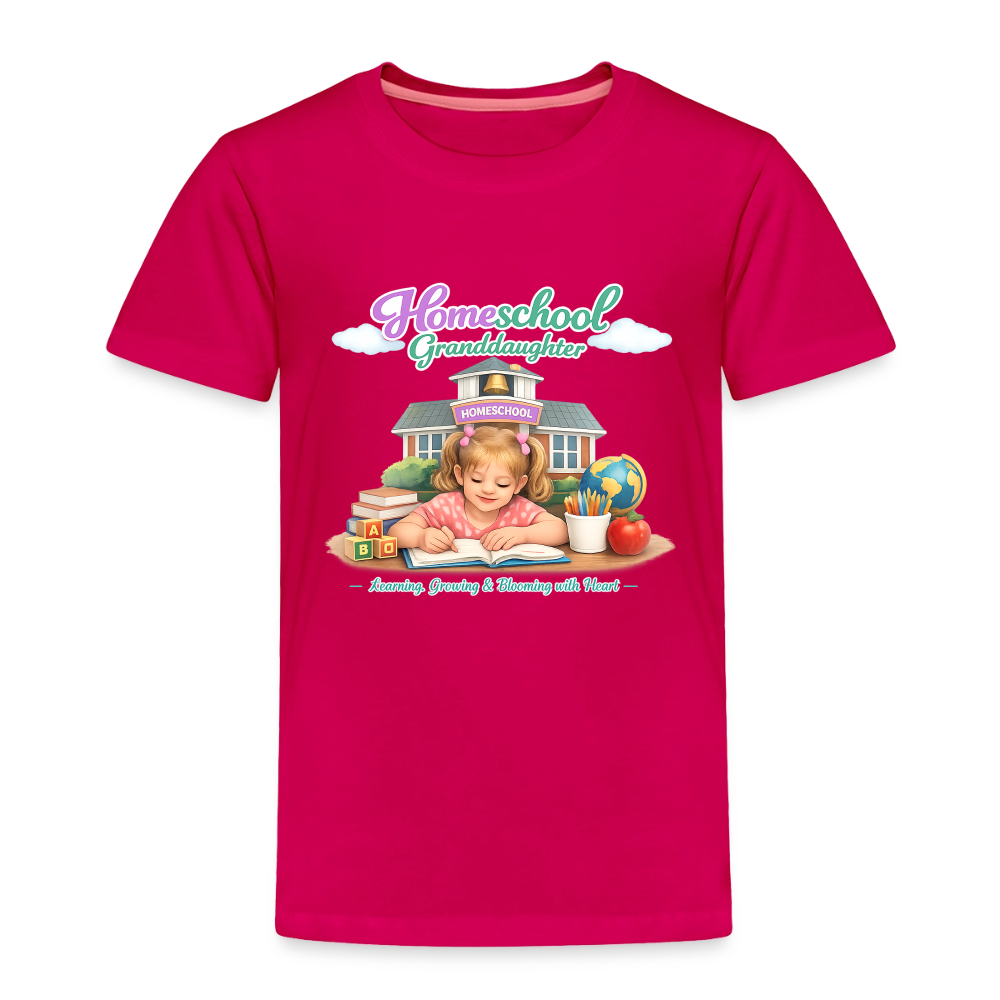 Homeschool Granddaughter | Girls' T-Shirt - dark pink