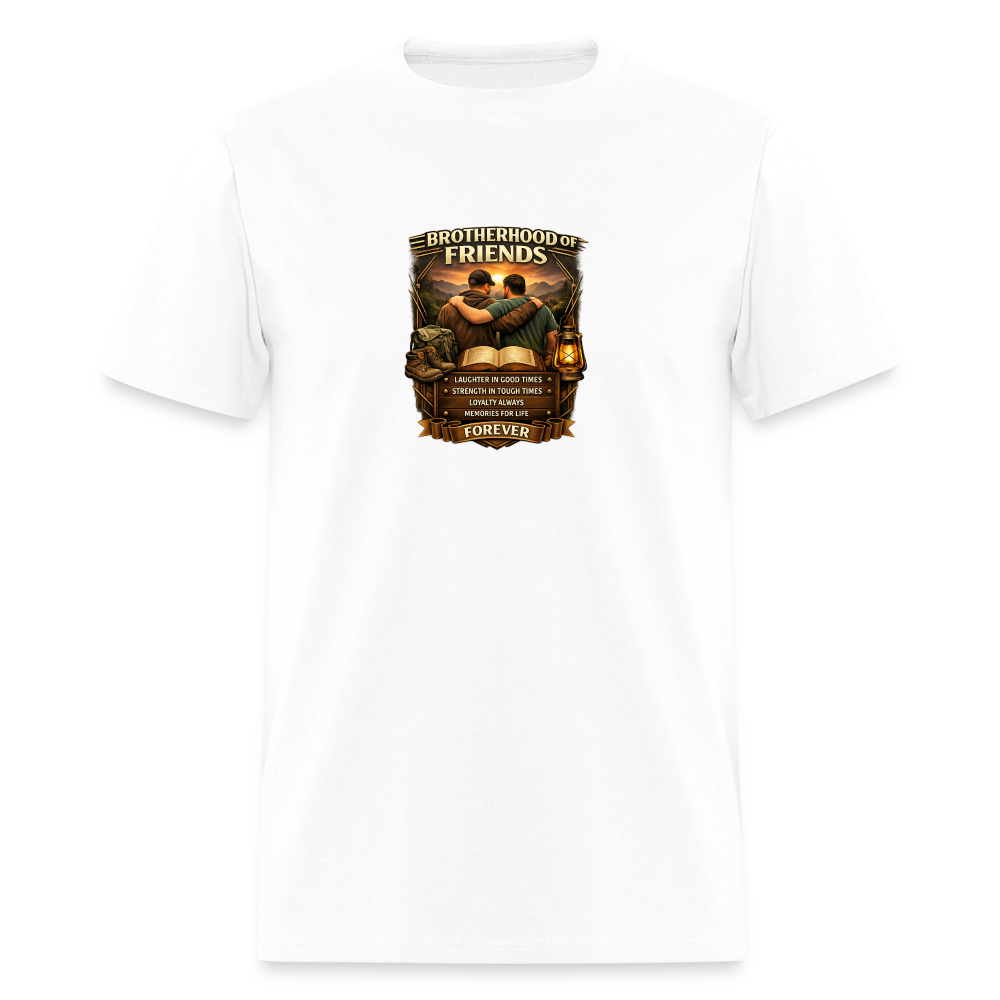 "Brotherhood of Friends" | Men's T-Shirt | GILDAN 5000 - white