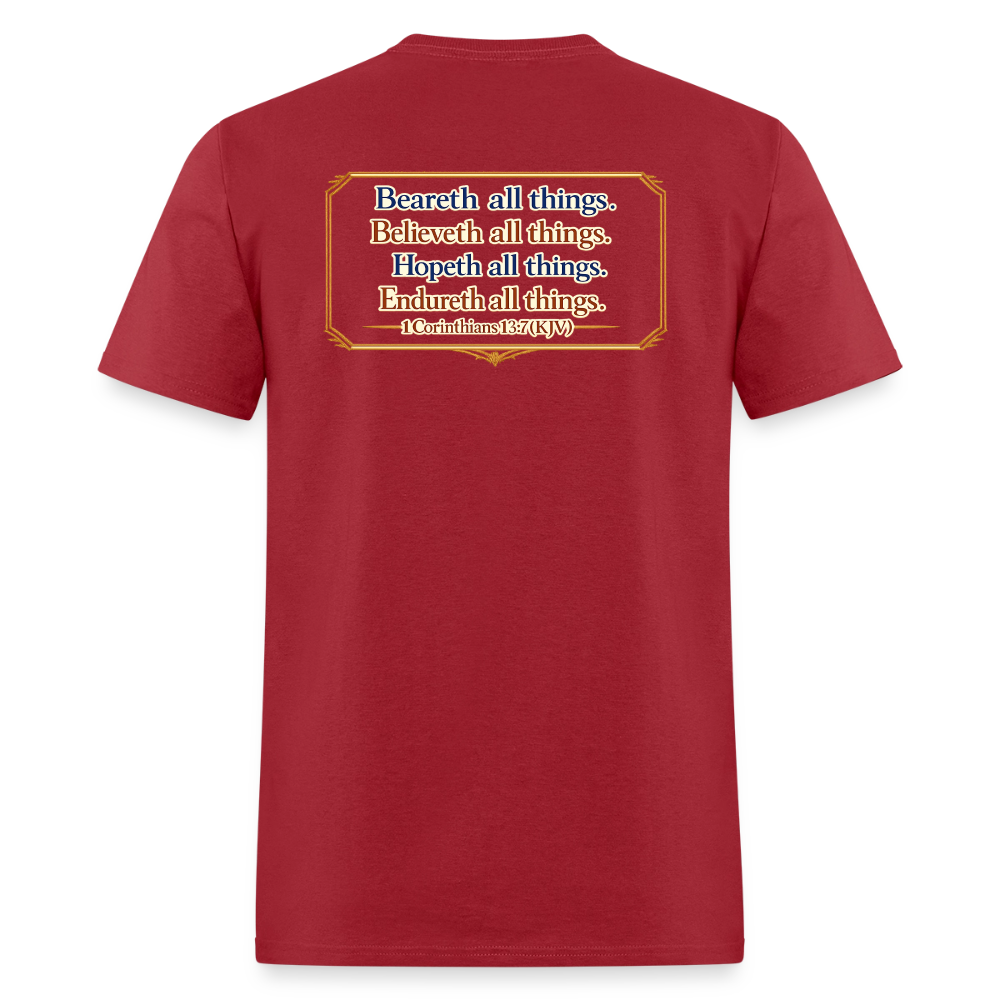 "Brotherhood of Friends" | Men's T-Shirt | GILDAN 5000 - dark red