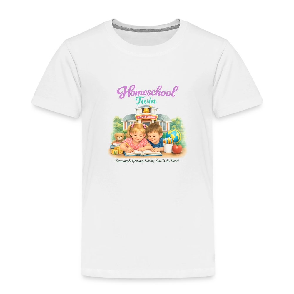 Homeschool Twin Girl — Kids' T-Shirt / Toddler Premium T-Shirt - white