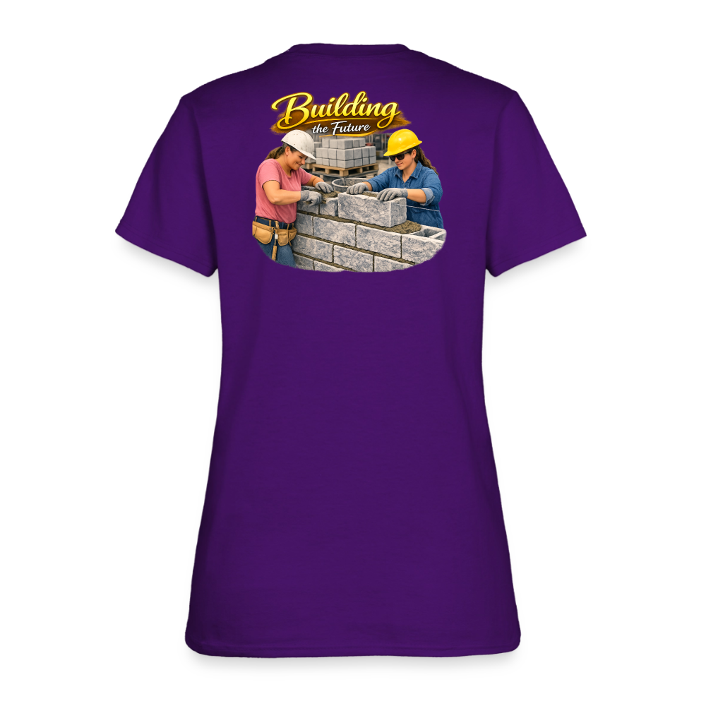 "Building the Future" | Masonry & Bricklayer Women's T-Shirt - purple