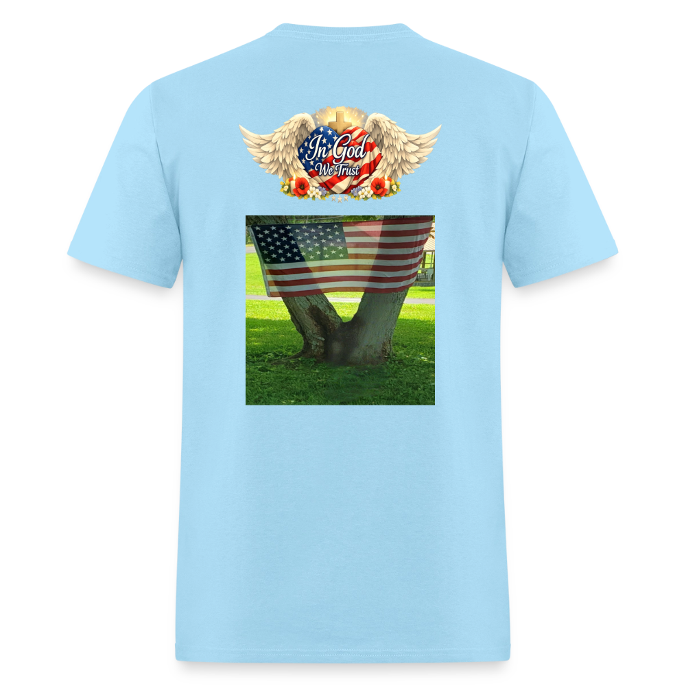 Memorial Day — "Your Sacrifice is Never Forgotten" | Men's T-Shirt — Classic Edition - powder blue
