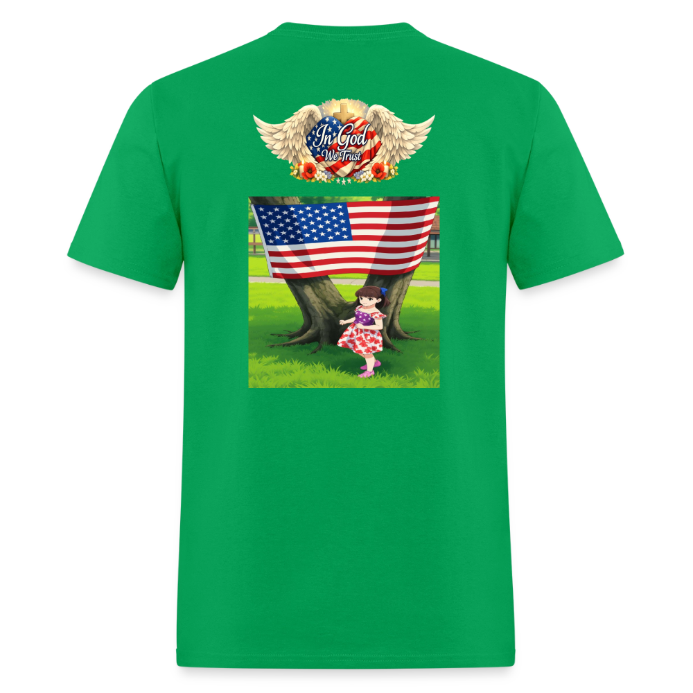 Memorial Day — "Your Sacrifice is Never Forgotten" T-Shirt | Men's T-Shirt | GILDAN 5000 - bright green