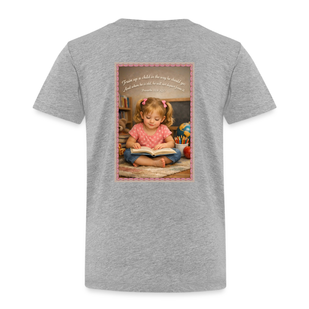 Homeschool Twin Girl — Kids' T-Shirt / Toddler Premium T-Shirt - heather gray