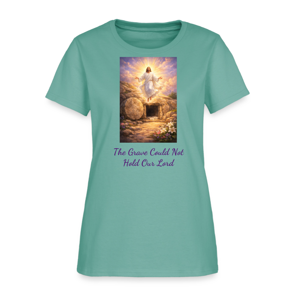 The Grave Could Not Hold Our Lord | Women's T-Shirt - aquatic