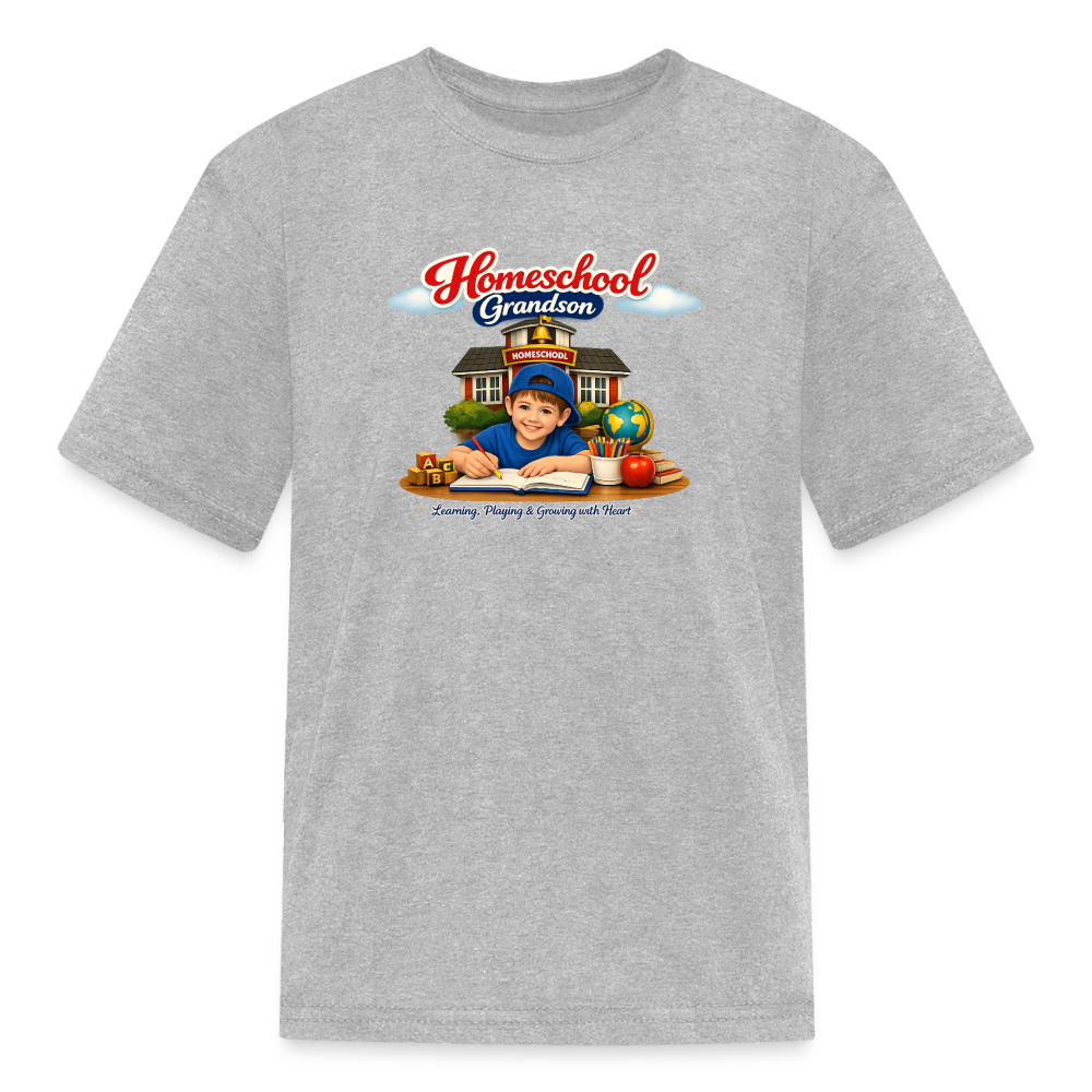 Homeschool Grandson | Boys' T-Shirt - heather gray